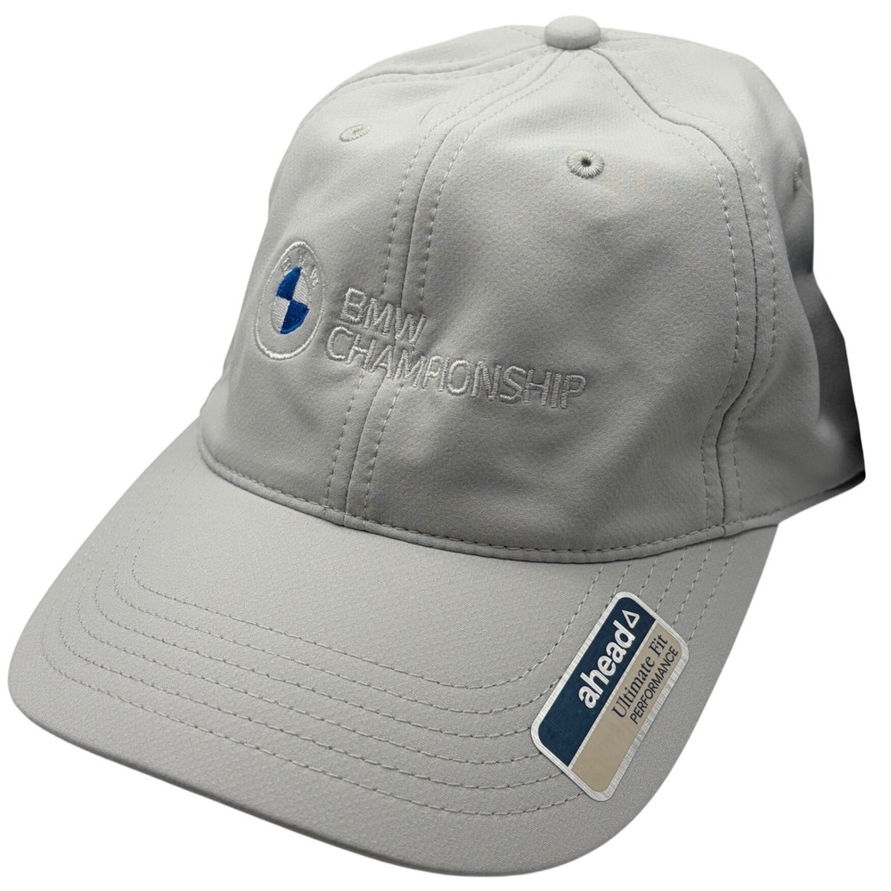 BMW Championship Ahead Performance Golf Hat Light Gray Adjustable West Monroe
